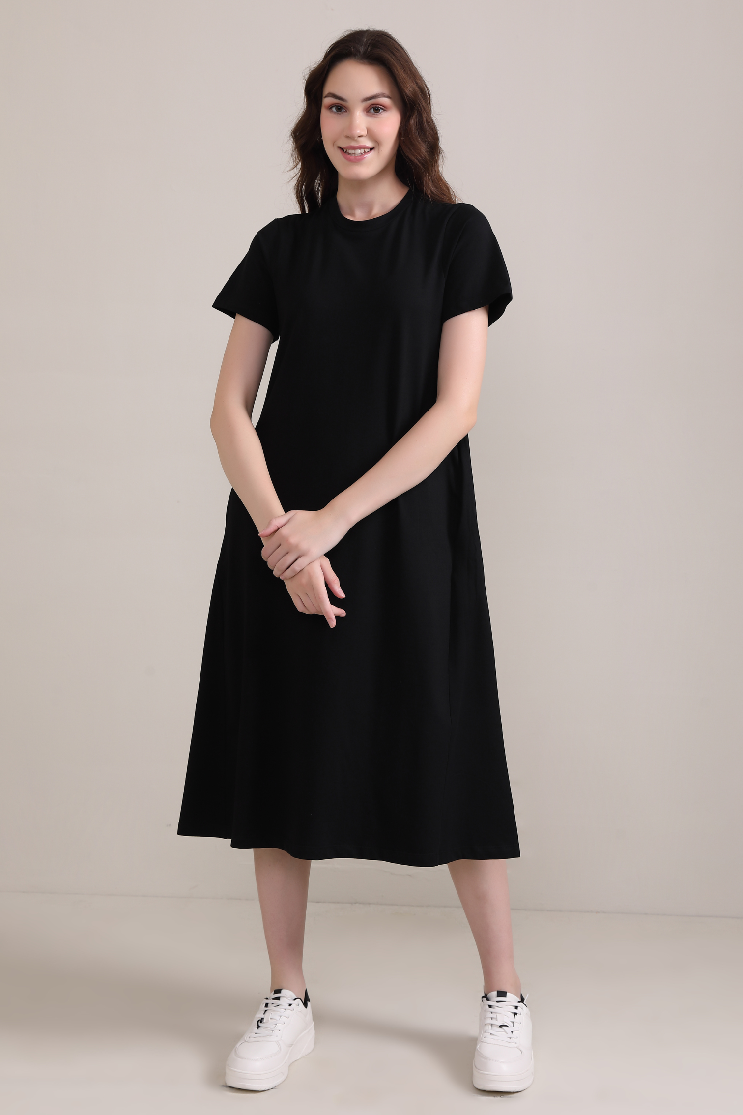 Luna A-Line Dress-Black