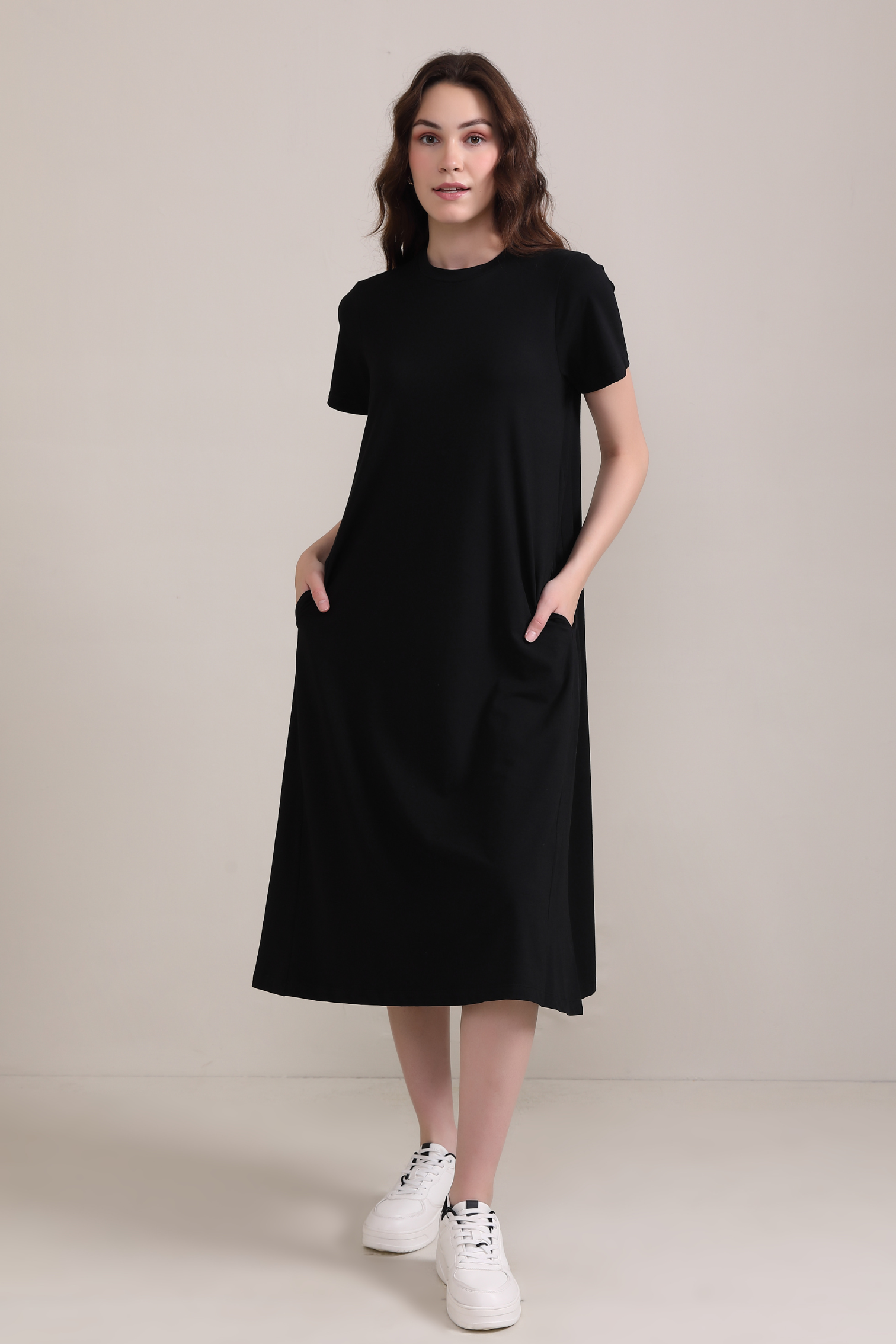 Luna A-Line Dress-Black