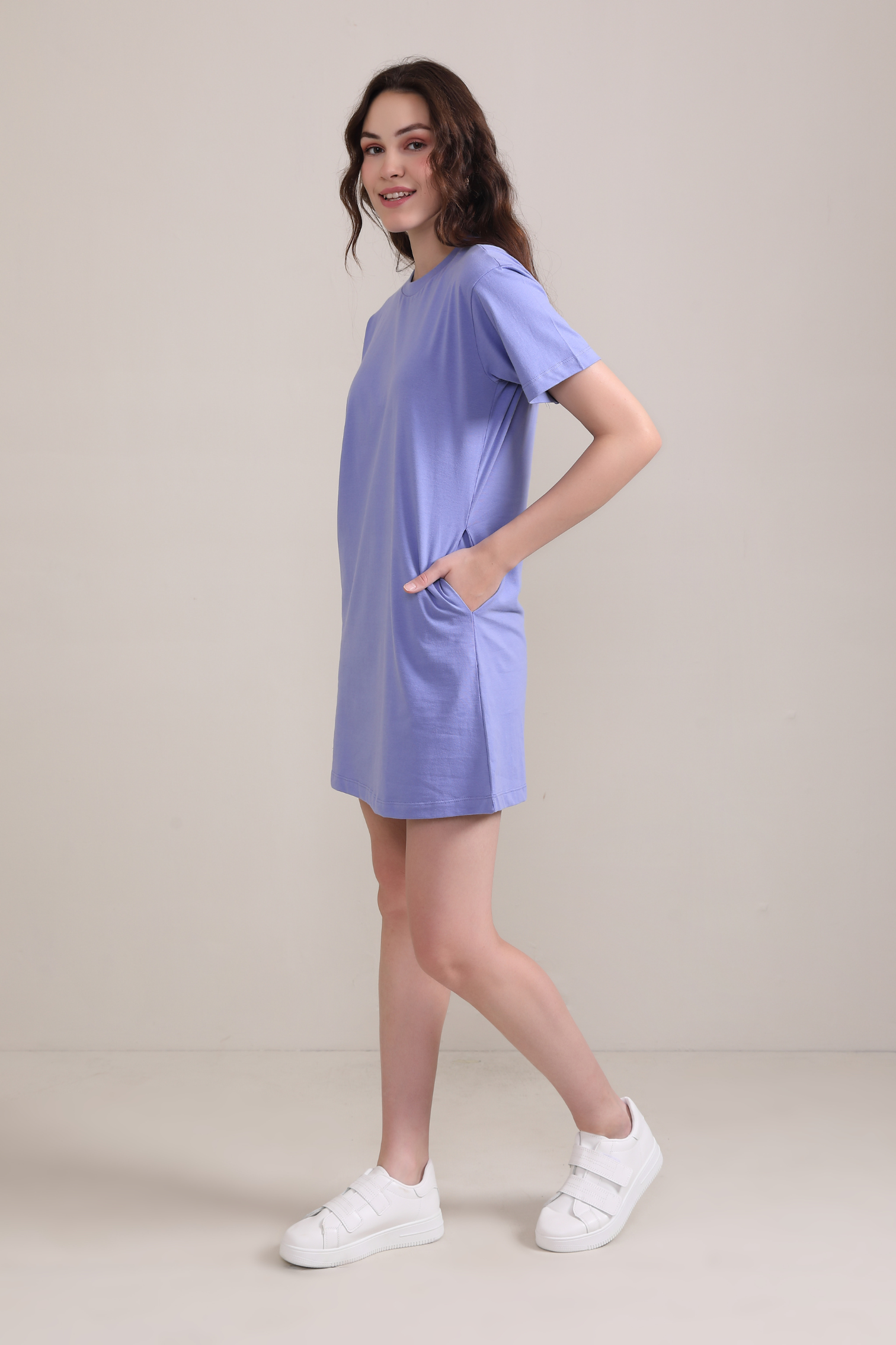 Very Peri :Oversized T-shirt Dress