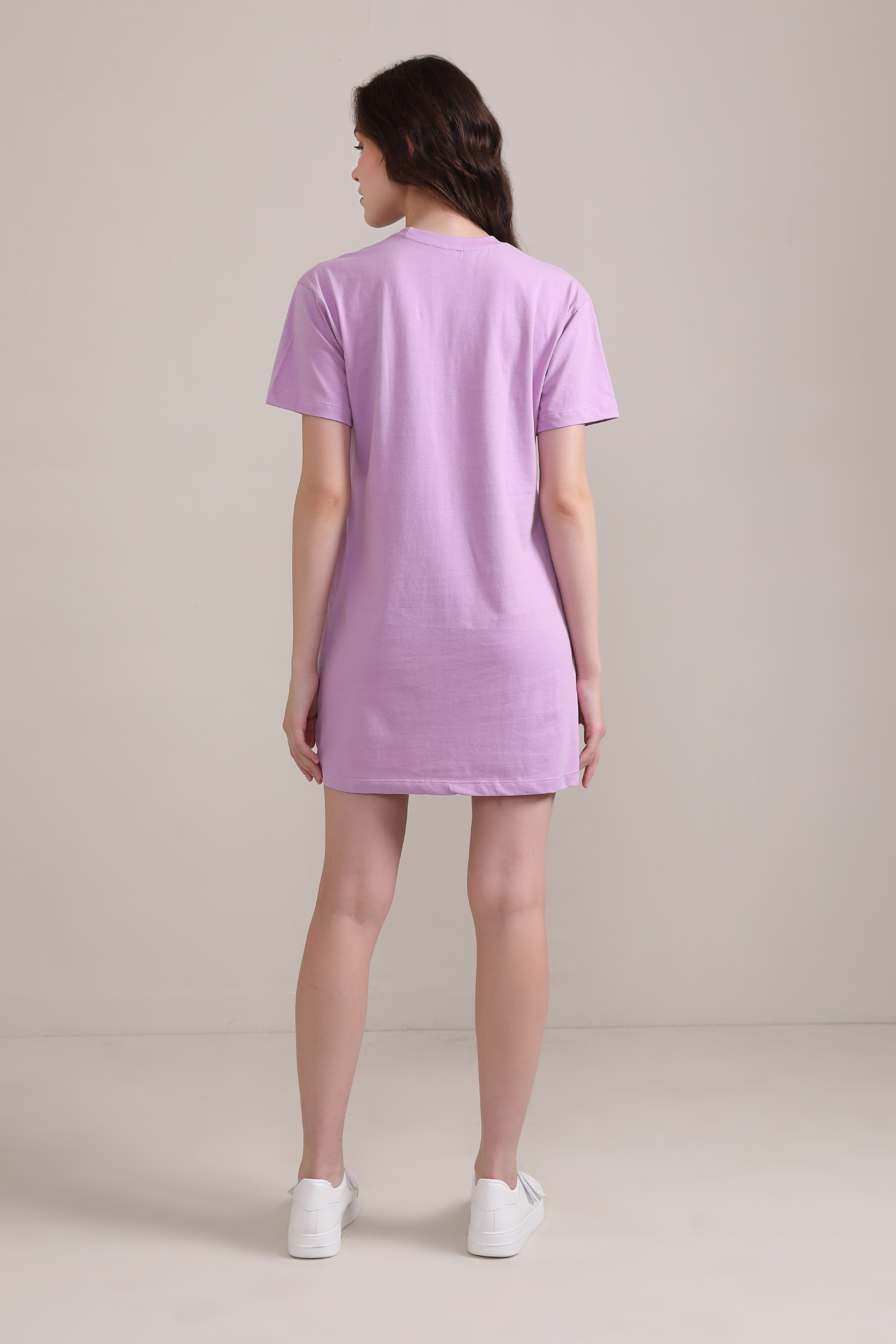 Lavender :Oversized T-shirt Dress