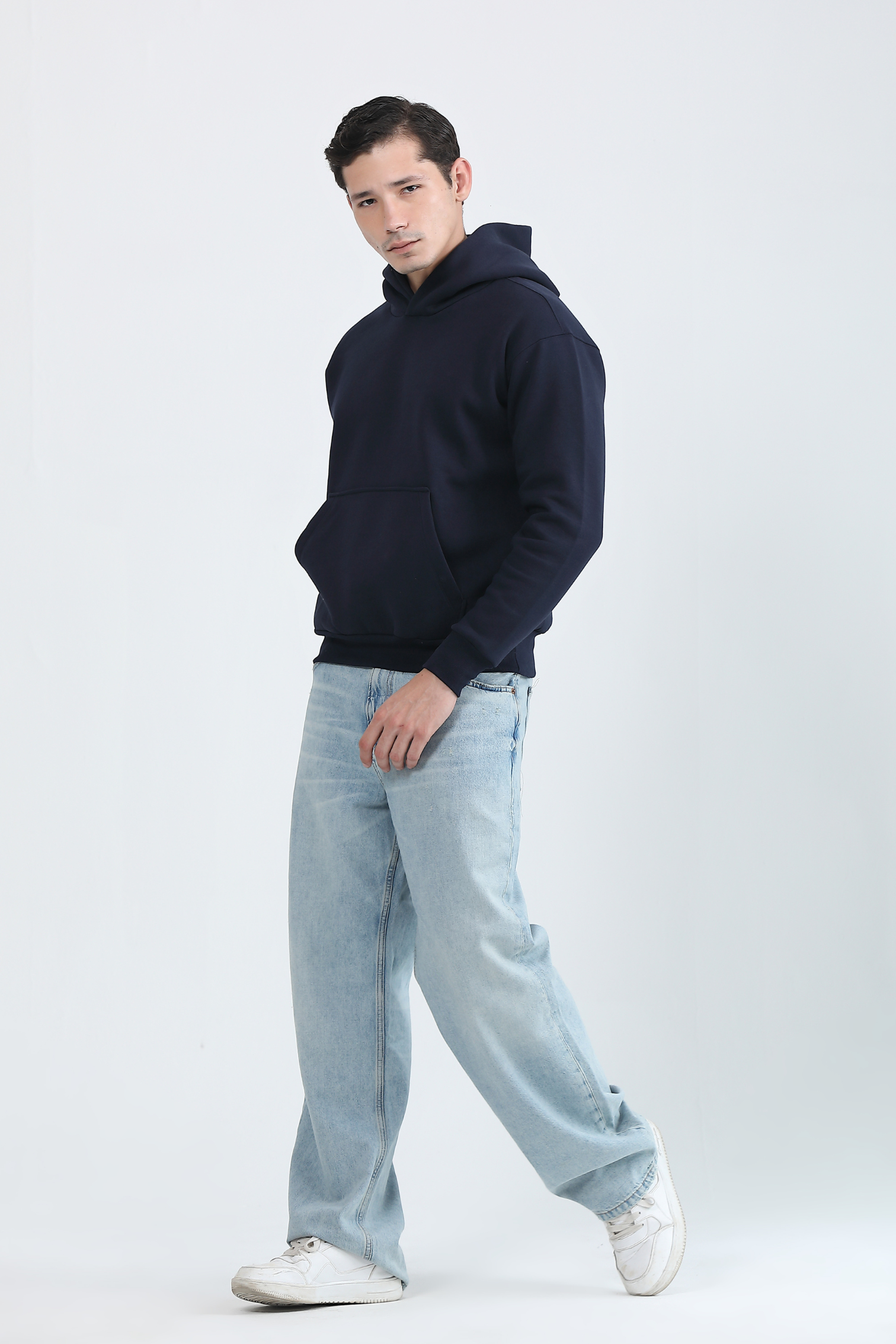 Oversized Hoodie-Navy