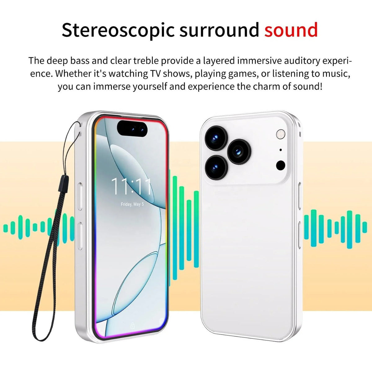 Mini Pocket Handset 𝐒𝐦𝐚𝐫𝐭𝐩𝐡𝐨𝐧𝐞 𝐈𝐩𝐡𝐨𝐧𝐞(1 Year Manufacture Warranty)