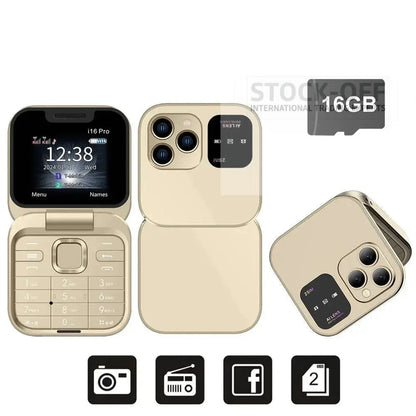 IPhone 16 Air Mini Flip Mobile Phone (16 GB Memory Card Free)