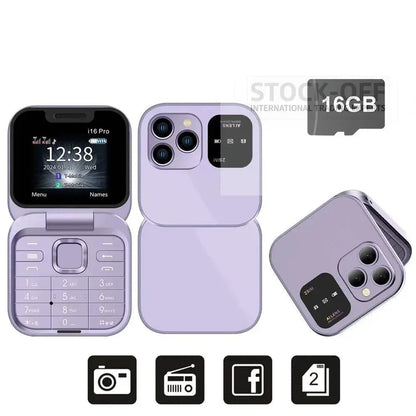 IPhone 16 Air Mini Flip Mobile Phone (16 GB Memory Card Free)