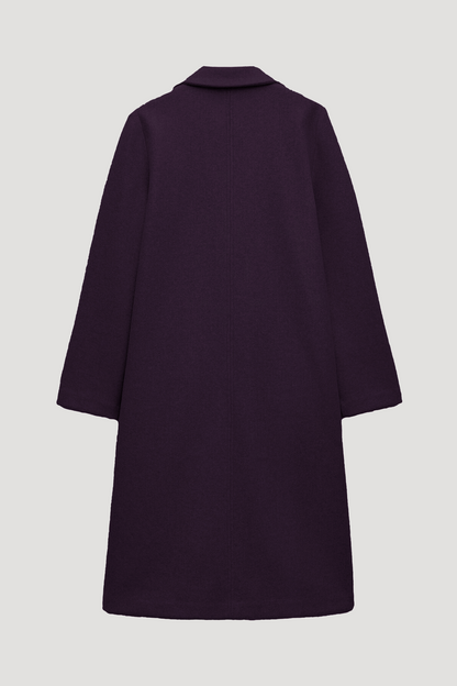 Berry - Wool Blend Long Coat