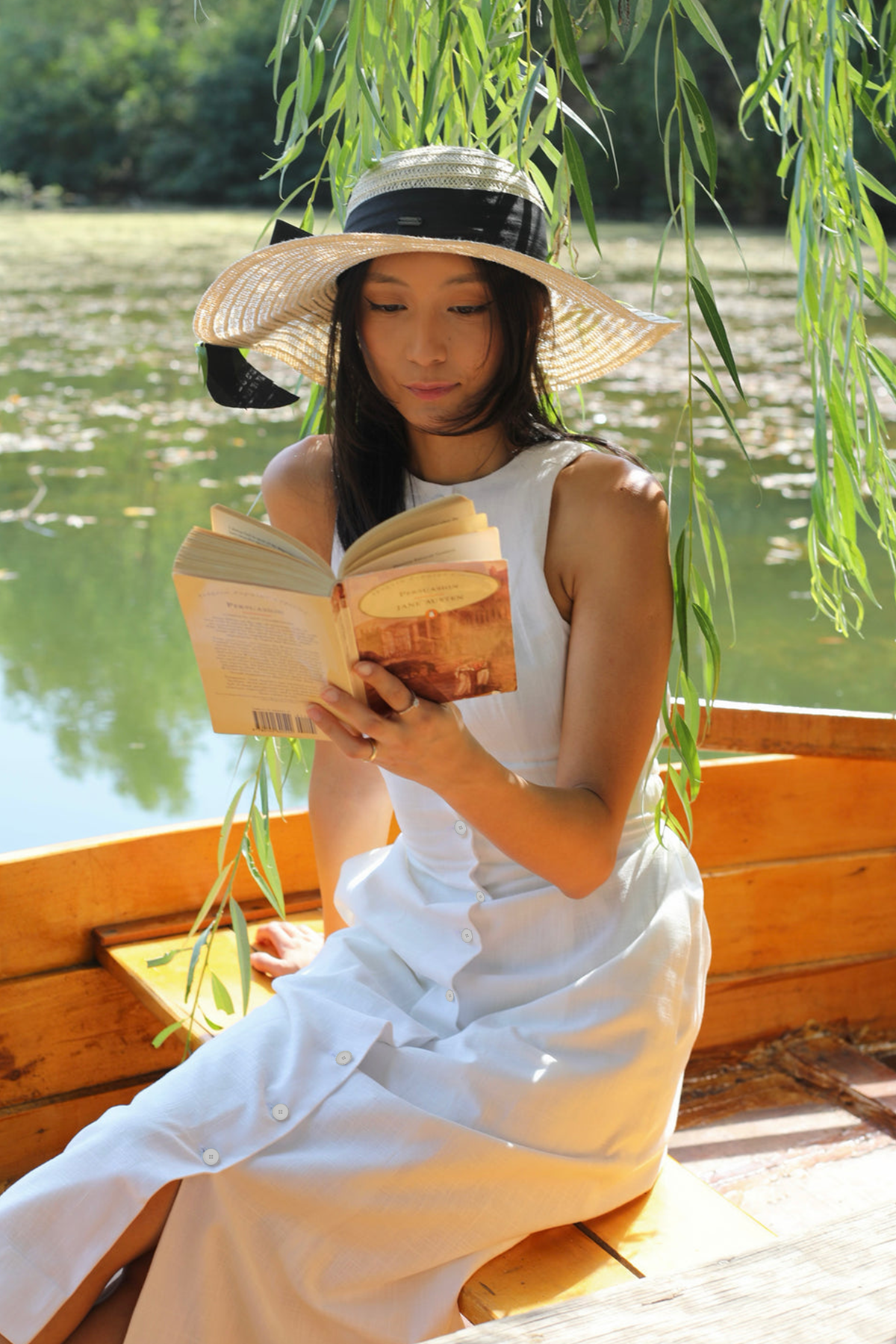 Jeany Shirt Dress : White