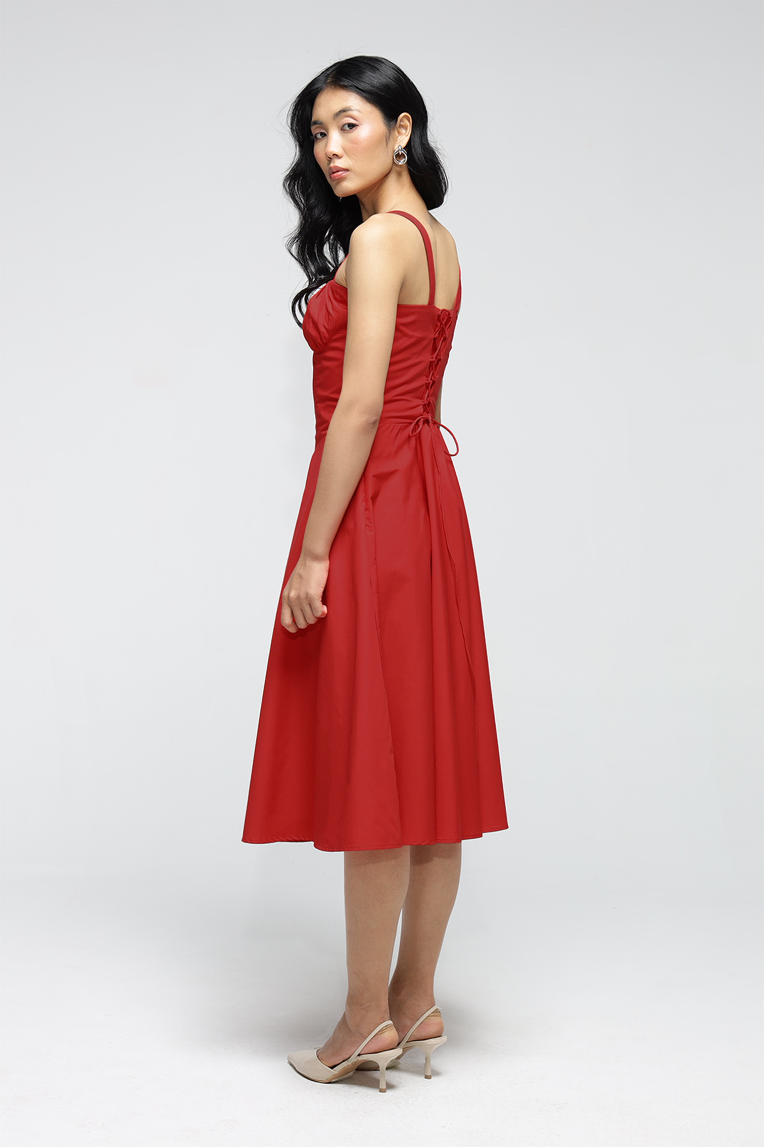 Janie Pocket Dress : Crimson