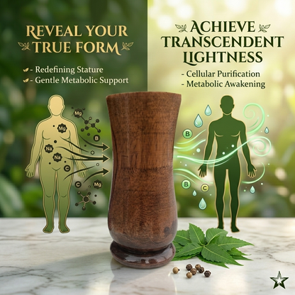 Weight Loss and Body Detox Wooden Water Glass.(Pack Of 2)